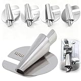 4 Stück Nähmaschinen Zubehör Rolled Saum Nähfuß,7/8/9/10mm Nähfuß für Rollsäumer, Edelstahl Nähzubehör, Universal Nähen Rolled Saum Presser Für Heimgebrauch Gewerblich