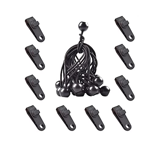 Tiardey 20pcs Tarp Clips Duty Lock Grip,Tent Fasteners Clips Holder,Pool Awning Cover Bungee Cord Clip,Car Cover Clamp