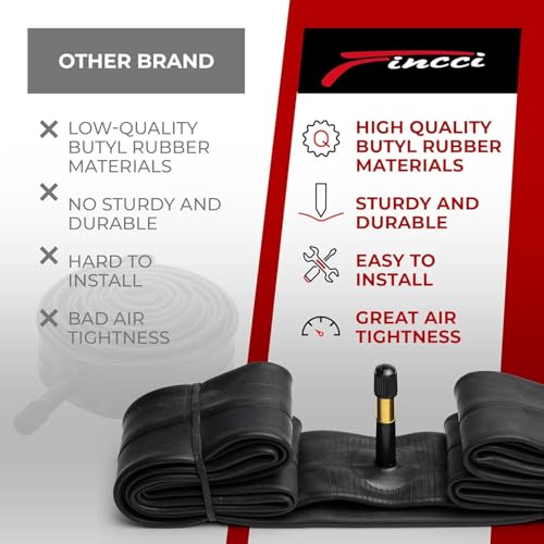 Fincci Pair Bike Inner Tube 26 x 1.75 x 1.95 x 2.0 x 2.125 with 48 mm Schrader/Presta Valve - Inner Tubes 26 inch, 2PCS 26" 47/57-559 Bike Tyre Tube for MTB, Mountain, Road, Hybrid & Electric Bike