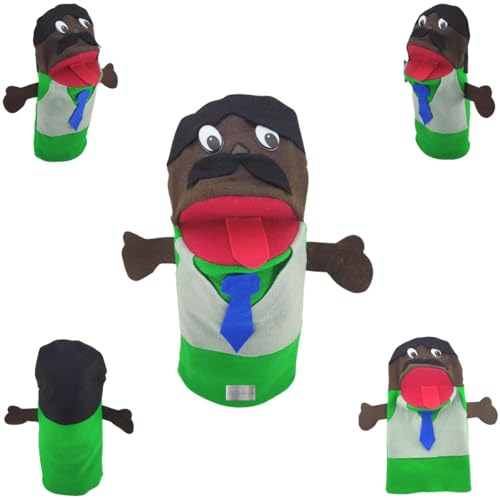 Fantoche De Mão 25cm Família Negra Kit Com 7 Personagens