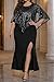 Plus Size Formal Dress Black Long Wedding Guest Elegant Evening Cocktail Party Prom Gala Sequin Cape Mermaid Gowns 2025