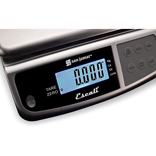 San Jamar Stainless Steel M-Series Digital Food/Kitchen Scale, 66Lb Capacity, Silver #TOP4