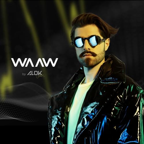 WAAW by ALOK Fone de Ouvido MOB 500 ANC Bluetooth, com Modo Gamer e Resistente a Respingos D'Água,