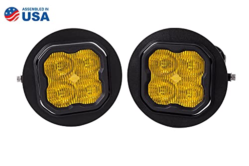 Diode Dynamics SS3 LED Fog Light Kit compatible with Toyota Tacoma 2005-2011, Yellow SAE DOT Fog Sport