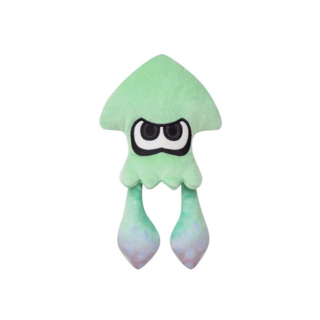 San-Ei Splatoon 3 Light Blue Squid Plush Toy S SP31 - Official Nintendo Soft Toy, 10 inches