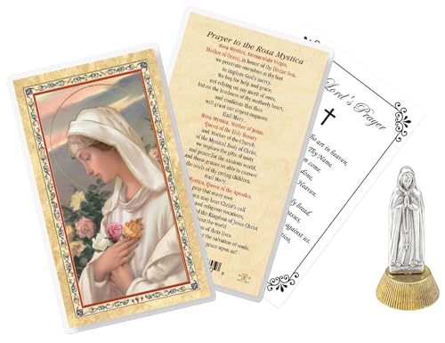 Estatua Mini Rosa Mística Virgen María 5 cm - Set 3 Piezas miniatura 1