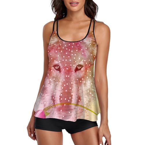 Maillot de bain tankini loup fantastique pour vos vacances en famille