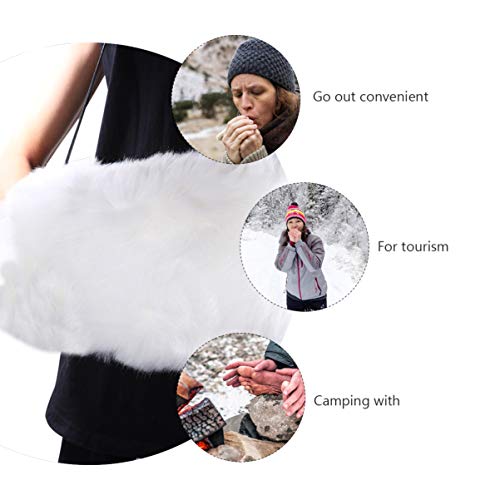 Faux Fur Hand Muffs Fox Warm Winter Muffs Winter Hand Warmer for Women Girls White