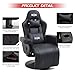 S*MAX Gaming Recliner Chair for Adults Height Adjustable Higher Back Wider Lumbar Support Swivel Adjustable Footrest Larger Cup Holder Side Pouch Gamer Chairs Black X Large