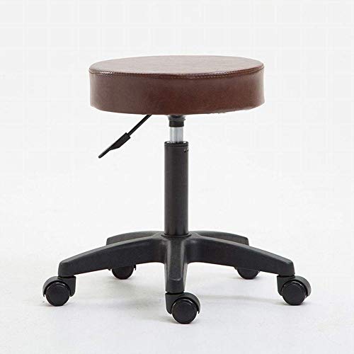 Cojín de cuero para silla redonda ZZ contra el dolor lumbar en escritorios