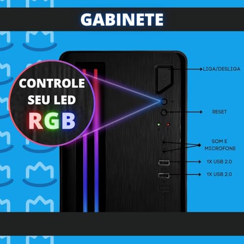 Computador Gamer Completo Xblue TECH Intel Core I5 8gb Ram Ssd 120gb Placa De Vídeo Gt730 4gb Com Mo