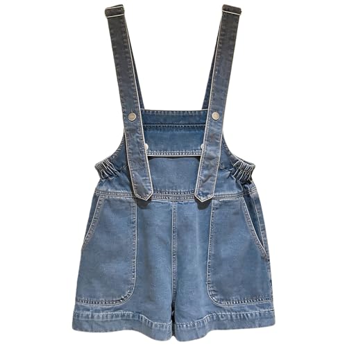 Toddler Jeans Overalls Shorts Sleeveless Strap Summer Short Denim Bib Pants Kids Baby School Casual (Blue, 7-8 Years)