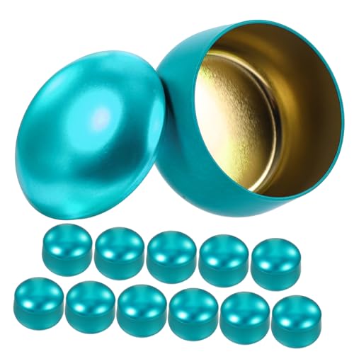 KONTONTY 12Pcs Candle Jars Tinplate Containers for Candle Making Stylish Storage for Crafts Jewelry Aromatherapy for Home and