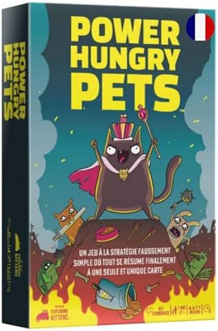 Asmodee - Power Hungry Pets - Jeu de Cartes pour Enfants dès 7 Ans - 15 Min