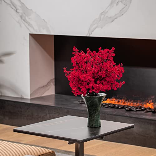 Exoment 10 Pcs Babys Breath Gypsophila Artificial Flowers Bouquet Fake Silk Flowers Real Touch Flowers For Home Wedding Centerpiece Arrangement Festival Party Decoration (Red) #TOP1