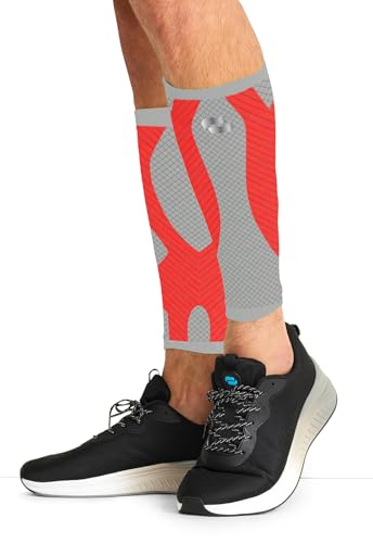Image of Infinity Leg Calf Compression Sleeve Socks 10-15 mmHg With Moisture Wicking Technology for Men or Women (Unisex) - ELECTRIC