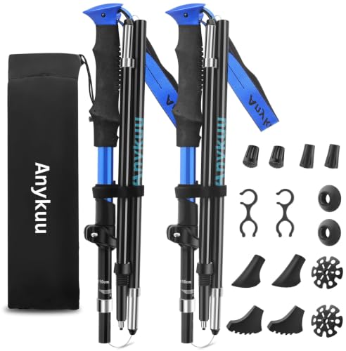 Wanderstöcke 2er Set, faltbar, Trekkingstöcke 7075 Aluminium, verstellbar