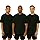 Kit 3 Camiseta Oversized Masculina Street Basic Camisa Lisa T-shirt Diversas Cores (BR, Alfa, G, Regular, 3 Pretas)