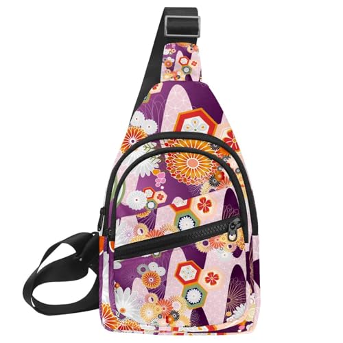 Mochila cruzada de mujer con diseño del Día de los Muertos y fondo impermeable