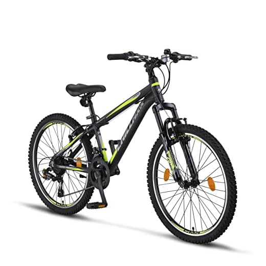 Chillaxx Bike Legend Premium - Bicicleta de montaña de 24 y 26 pulgadas, freno en V de aluminio, para niños, niñas, hombres y mujeres, 21 velocidades – Bicicleta de montaña MTB-ALU