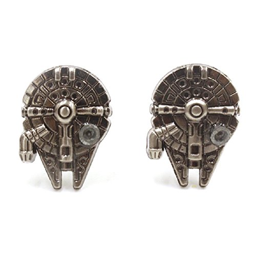 Aove® Mens Cufflinks Star Wars Cufflinks for Mens with Gift Box (Millennium Falcon)