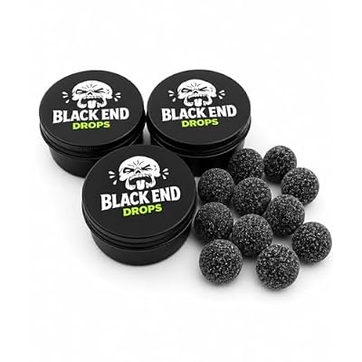 Single Black End Candy (5 Piece) Black Death Extreme Sour Hard Candy Balls, The Most Sour Candy in the world