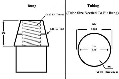 QSC 1/2 X 1/2-20 Chromoly 4-Link Rod End Kit with 1/2-3/8 High Misalignment Spacers & Bungs .083 Wall, Rod End, Heim Joint