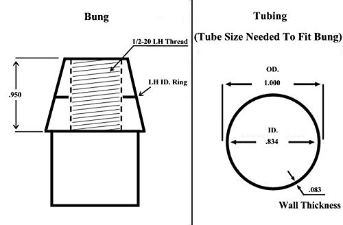 QSC 1/2 X 1/2-20 Chromoly 4-Link Rod End Kit with 1/2 Steel Cone Spacers & Bungs .083 Wall, Rod End, Heim Joint