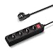 Produktbild Aigostar-Steckdosenleiste 4-fach mit beleuchtetem Schalter,Kabel 3m 16A 3680W,Kindersicherung,Verlängerungskabel mit Überlastschutz für Zuhause, Büro, Reisen-Schwarz