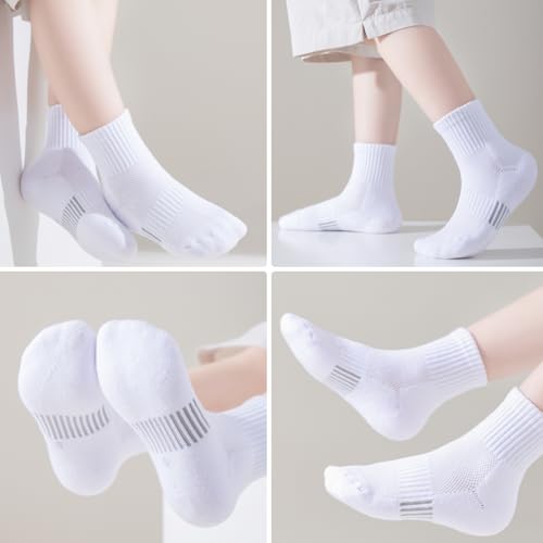 Kids Socks - Breathable Mesh & Cotton Ankle Athletic Socks for Boys & Girls, Youth 6/12 Pairs4