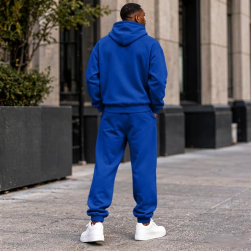 Men Sweatsuits Sets Sweat Suit Fleece Oversized Hoodie Jogger Sweatpants - image 6
