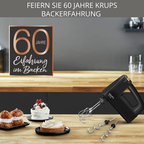 Krups 3Mix 7000 F6085811 Batteur à main édition spéciale 60 ans, 500 W, crochet pétrisseur et mélangeur en acier inoxydable, long câble d'alimentation, sac pour accessoires, noir et cuivre – Image 3