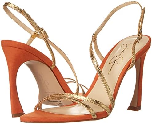 Jessica Simpson Women's Pyine Strappy High Heel Sandal Heeled, Gold, 5 | Image 6