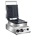 Commercial Waffle Maker, 1600W rectangle Waffle Iron, Non-Stick Belgian Waffle Baker Machine With Temp Range and Time Control, Teflon-Coated Baking Pan Stainless Steel Body