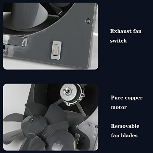 Ventilador de ventilación de 10 pulgadas para cocina extractora de aceite, ventilador de 6 aspas potente con tanque colector de aceite, 30W, 417CFM miniatura 5