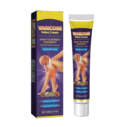Crema para Varices Piernas,Crema Reparadora De Venas Varicosas,Tratamiento de las Arañas Vasculares,Spider Veins Cream,Hidrata la Piel,Nutre,Calma 20g