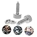 NUOBESTY 2pcs High Strength Stainless Steel Self-locking Pin Spring Loaded Plunger Knob for Toolbox Industrial Equipment