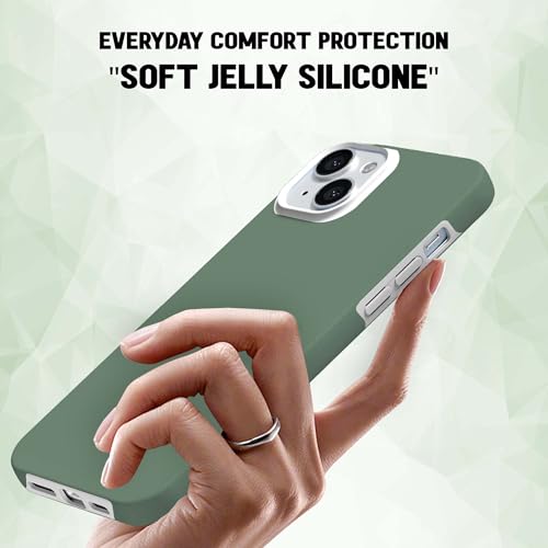 Image of Kratos Soft Silicone Case Cover Compatible with iPhone 14 Plus - Everyday Comfort Protection, Wireless Magnetic Charging Case with Raised Edge Camera & Screen Protection, Shock-Resistant Design