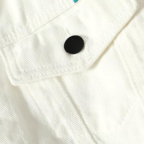 Chaqueta de Mezclilla para Hombre Blanco XX-Large miniatura 6