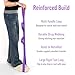 Heclia 45 Inch Leg Lifter Strap with Multi Loops, Post Surgery Recovery Aid for Hip Replacement & Knee Surgery, Assist Device for Adults & Elderly to Get in and Out of Bed, Durable Adjustable(Purple)