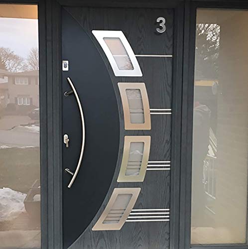 Peelco Silver Stainless Steel Floating Address Numbers For Houses 3", Acrylic Backing, 3M Double Sided Tape, Hardware Included, 6 #TOP2