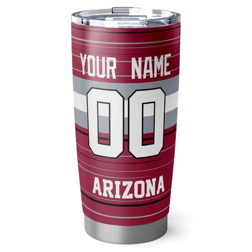 Image of Arizona Tumbler 20oz Travel Mug Gifts Custom Name Number