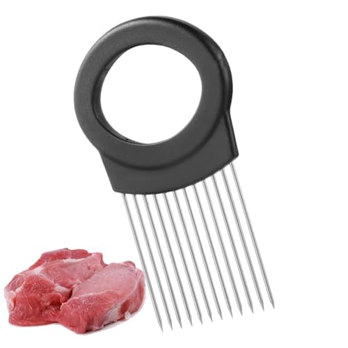 Nudorpn Slicer de pan, procesador de alimentos | Slicer de queso de acero inoxidable | Soporte de cebolla, utensilios de cocina, herramienta de asistente de rebanado de alimentos para patatas y tomate