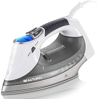 BEAUTURAL 1800-Watt Steam Iron with Digital LCD 9 Presets, Double-Layer Ceramic Coated Soleplate