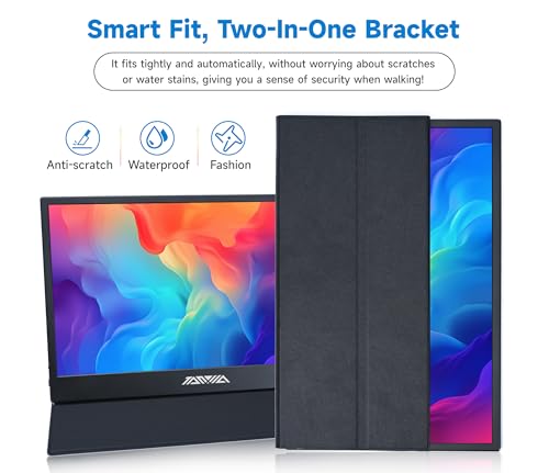 Image of 15.6 inch Portable Monitor, 1080P FHD IPS USB-C /HDMI Display, Ultra-Slim Second Screen for Laptop /Phone /PS5 /Xbox, Plug & Play Travel Monitor