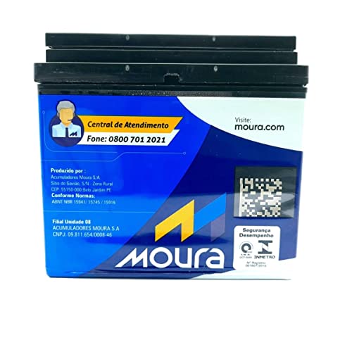 Bateria Moura AGM Vrla Para Motocicletas Ma5-D 12V 5Ah - Polo Direito