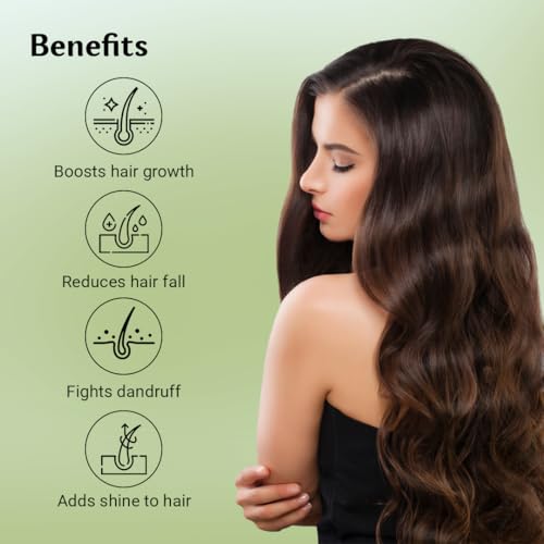 Image of Rosemary Water Spray for Hair Growth with Rice Water & Hyaluronic Acid Anti-Hair Fall, Dandruff Control & Instant Shine - Natural Scalp Revitalizer for All Hair Types - Non-Greasy, Fast Absorbing - 100ml