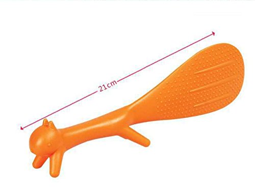 Akoak 3 Piece Creative Household Kitchen Tools,Lovely Squirrel Shape Standing Spoon Non-Stick Rice Spoon Fashion Rice Cooker Dishes Filled Scoop Shovel #TOP3
