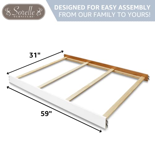 Image of Sorelle Furniture Toddler Rails and Full-Size Bed Adult Rails, Sorelle Wood Bed Rail & Crib Conversion Kit, Converts Sorelle Furniture Crib to Toddler Bed and Full-Size Bed, # 215 - Weathered Gray