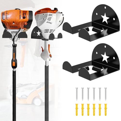 Supports Muraux Pour Débroussailleuse - Lot De 2, Acier Inoxydable, Pour Garage/jardin